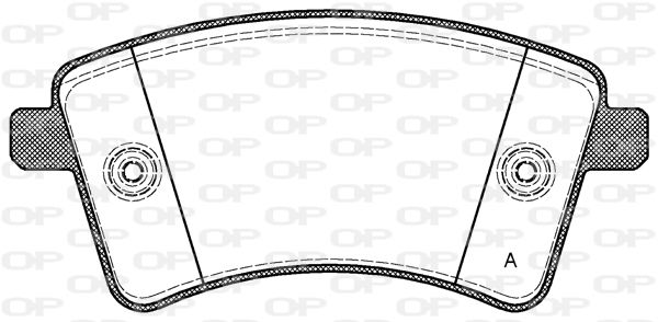 OPEN PARTS Комплект тормозных колодок, дисковый тормоз BPA1351.00